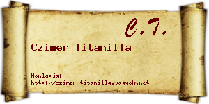 Czimer Titanilla névjegykártya